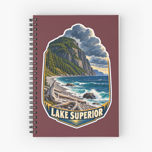 Item preview, Lake Superior Vintage Canadian Wilderness Great Lakes Prints designed and sold by PinUpPizzazz.