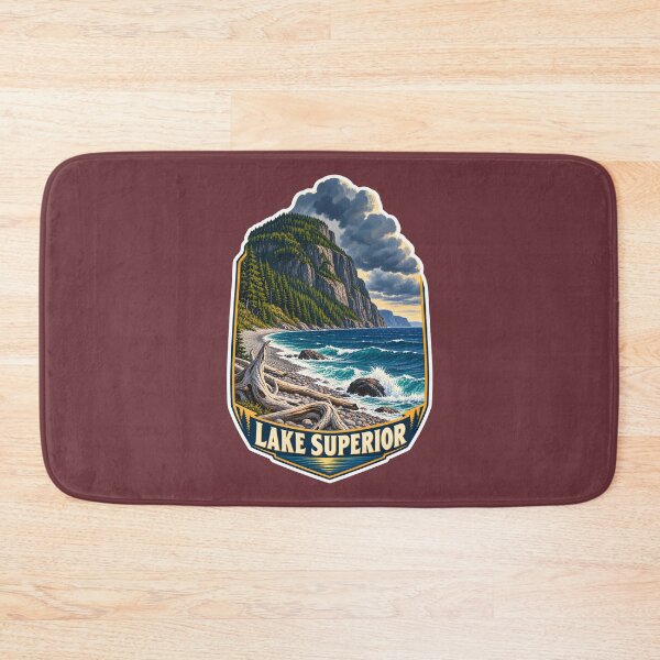 Item preview, Lake Superior Vintage Canadian Wilderness Great Lakes Prints designed and sold by PinUpPizzazz.
