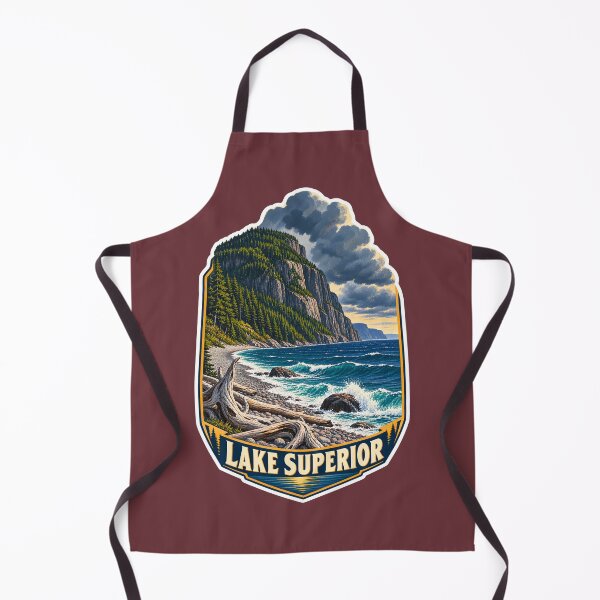 Item preview, Lake Superior Vintage Canadian Wilderness Great Lakes Prints designed and sold by PinUpPizzazz.