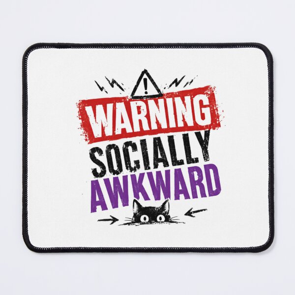 Item preview, Warning Socially Awkward Introvert Cat Lover designed and sold by JonesFlora2025.