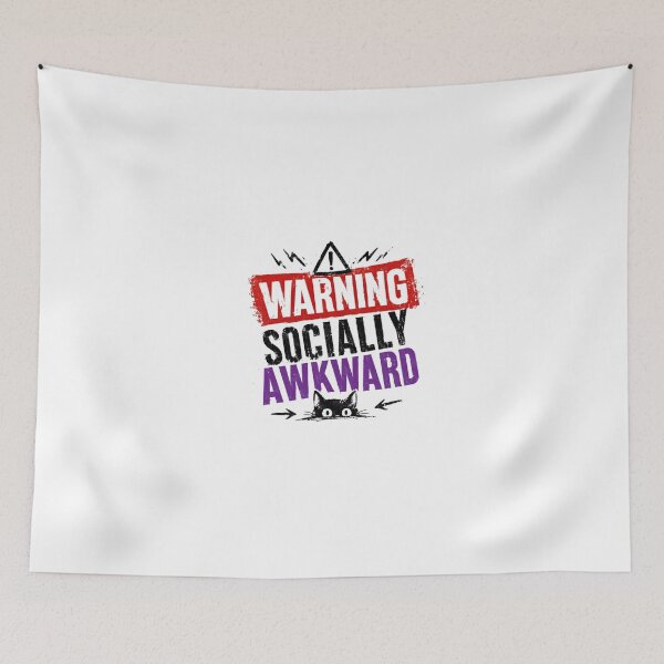 Item preview, Warning Socially Awkward Introvert Cat Lover designed and sold by JonesFlora2025.