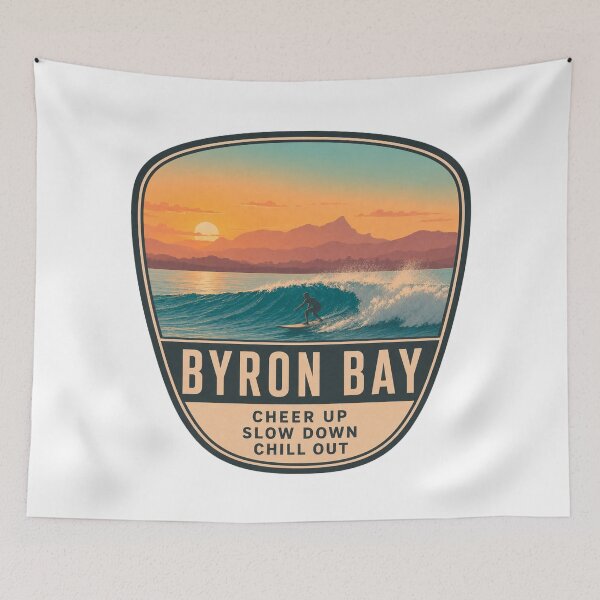 Item preview, Byron Bay, Australia, Sunset Surf designed and sold by JVFotoArt.