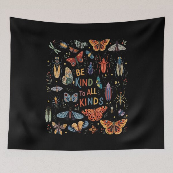 Item preview, Be Kind To All Kinds Insects Butterflies Vintage Entomology designed and sold by Fatherday.