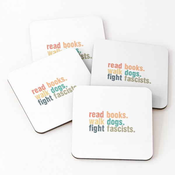 Item preview, Read Books Walk Dogs Fight Fascists Activist Progressive Reader Dog Lover designed and sold by RetroMini2026.