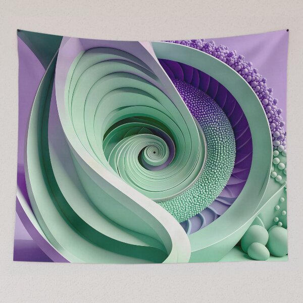 Item preview, Duality of Mint Waves and Lavender Beads designed and sold by Vicky Brago-Mitchell®.