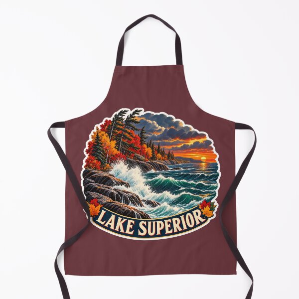 Item preview, Lake Superior Vintage Canadian Wilderness Great Lakes Prints designed and sold by PinUpPizzazz.
