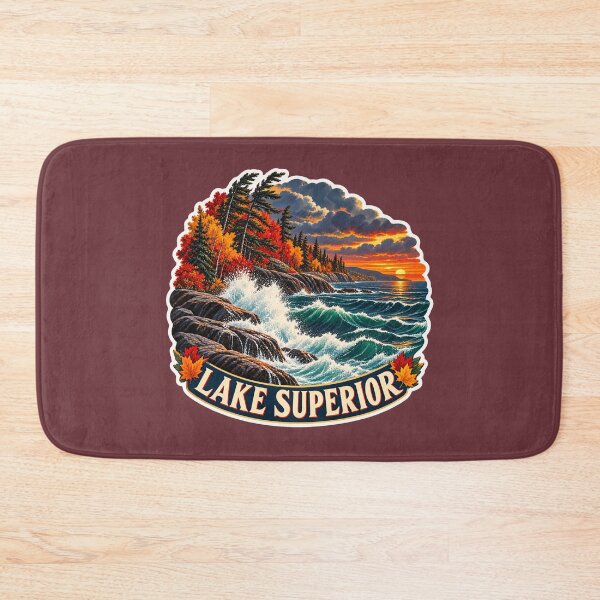 Item preview, Lake Superior Vintage Canadian Wilderness Great Lakes Prints designed and sold by PinUpPizzazz.