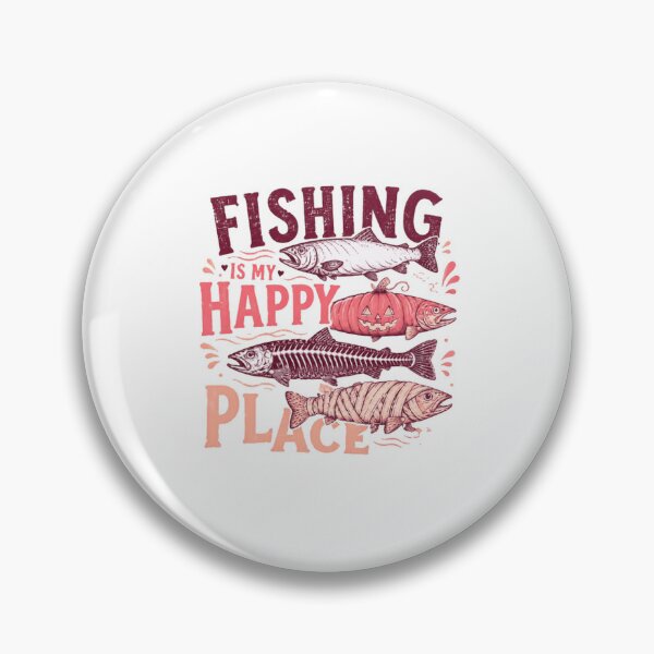 Item preview, Fishing Is My Happy Place Angler Fisherman Hobby designed and sold by RetroMini2026.