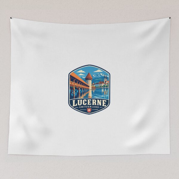 Item preview, Lucerne Switzerland Travel Souvenir European Landmark designed and sold by Simsimah26Parks.