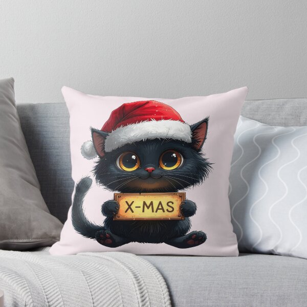 Item preview, Cute Christmas Cat X-Mas Sign Design designed and sold by angel-cat-22.