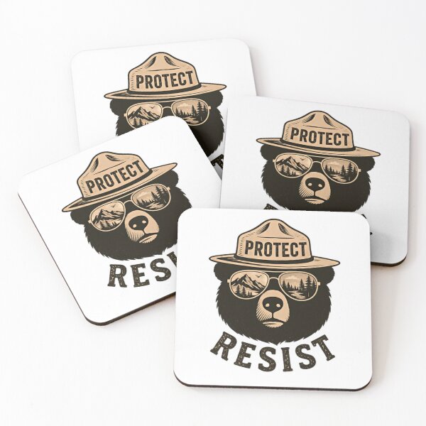 Item preview, Protect Resist Nature Lover Environmental Activist Bear Forest Conservation designed and sold by SkeletonsDanger.