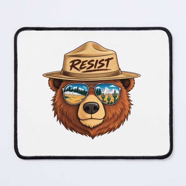 Item preview, Resist Forest Ranger Bear Political Activist designed and sold by SkeletonsDanger.