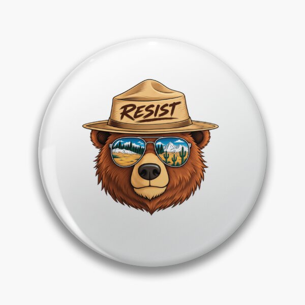 Item preview, Resist Forest Ranger Bear Political Activist designed and sold by SkeletonsDanger.
