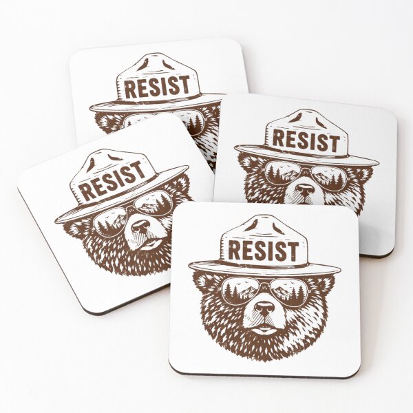 Item preview, Resist Forest Ranger Bear Environmental Activist Conservation designed and sold by SkeletonsDanger.