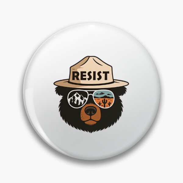 Item preview, Resist National Park Conservation Activist Bear designed and sold by SkeletonsDanger.