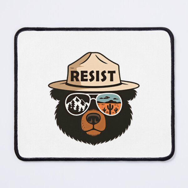 Item preview, Resist National Park Conservation Activist Bear designed and sold by SkeletonsDanger.