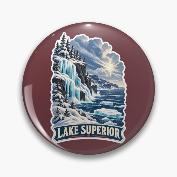 Item preview, Lake Superior Vintage Canadian Wilderness Great Lakes Print designed and sold by PinUpPizzazz.