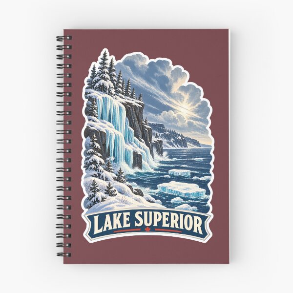 Item preview, Lake Superior Vintage Canadian Wilderness Great Lakes Print designed and sold by PinUpPizzazz.