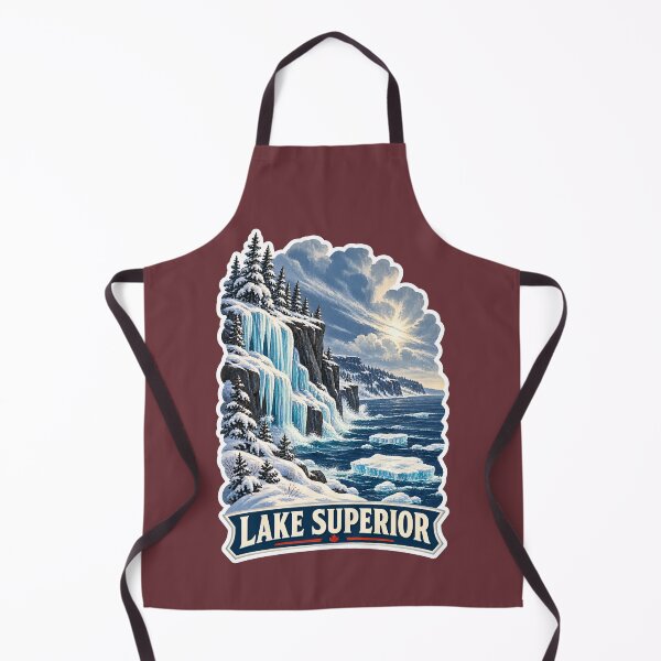 Item preview, Lake Superior Vintage Canadian Wilderness Great Lakes Print designed and sold by PinUpPizzazz.