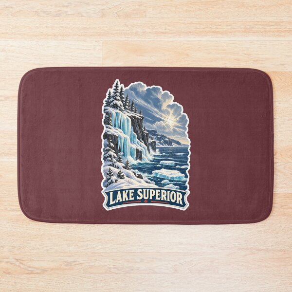 Item preview, Lake Superior Vintage Canadian Wilderness Great Lakes Print designed and sold by PinUpPizzazz.