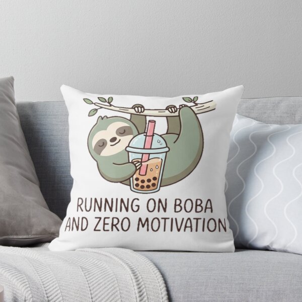 Item preview, Running on Boba and Zero Motivation Cute Sloth designed and sold by GraphiteRealm.