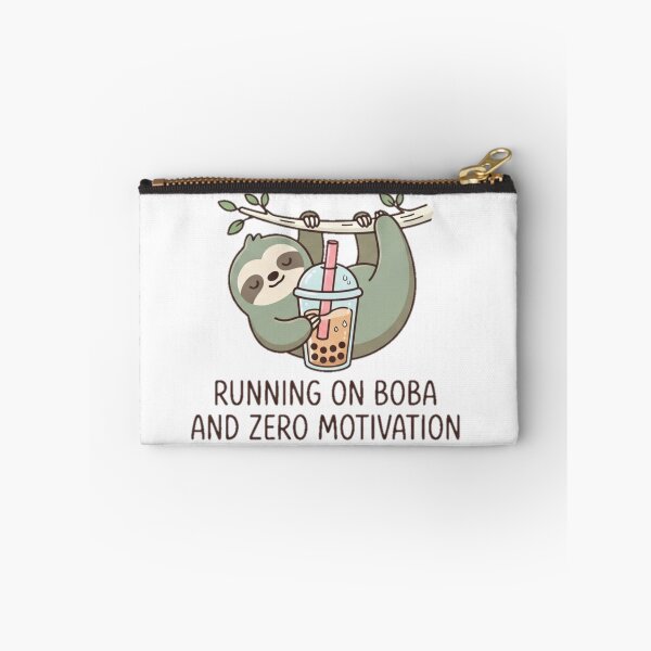 Item preview, Running on Boba and Zero Motivation Cute Sloth designed and sold by GraphiteRealm.