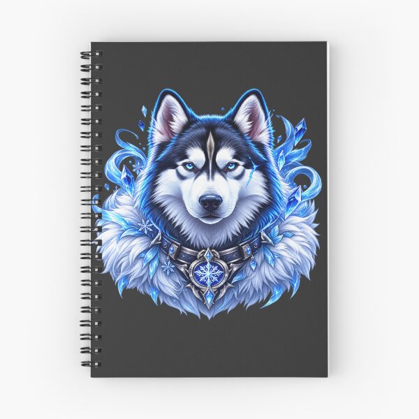 Item preview, Ice Crystal Husky Wolf Portrait | Fantasy Snow Wolf Art designed and sold by RobertArt08.
