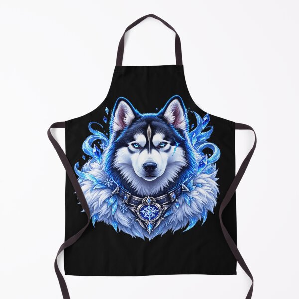 Item preview, Ice Crystal Husky Wolf Portrait | Fantasy Snow Wolf Art designed and sold by RobertArt08.
