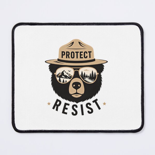 Item preview, Protect Resist Bear Ranger National Park Conservation designed and sold by SkeletonsDanger.