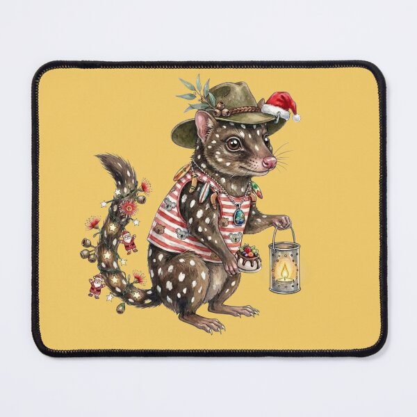 Item preview, Cute Quoll Aussie Christmas – Warm Gold Bush Holiday Art designed and sold by Wennebabs.