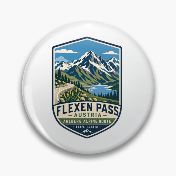 Item preview, Flexen Pass Austria Arlberg Alpine Route Mountain Travel Souvenir designed and sold by Simsimah26Parks.