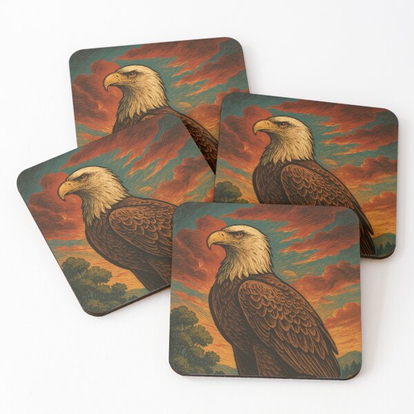 Item preview, Majestic Eagle Vintage Poster Illustration | Retro Wildlife Art | Classic Americana Bird Design | Bold Rustic Wall Decor designed and sold by PaintedPixels01.