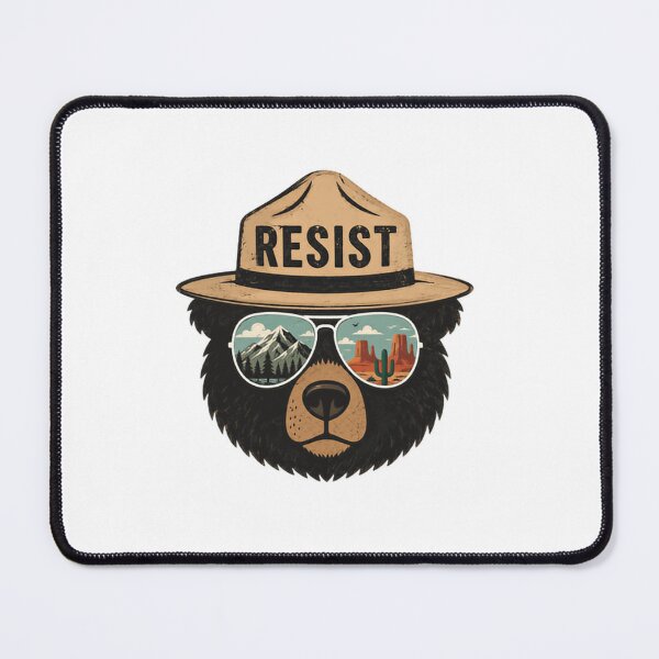 Item preview, Resist Park Ranger Bear Environmentalist designed and sold by SkeletonsDanger.
