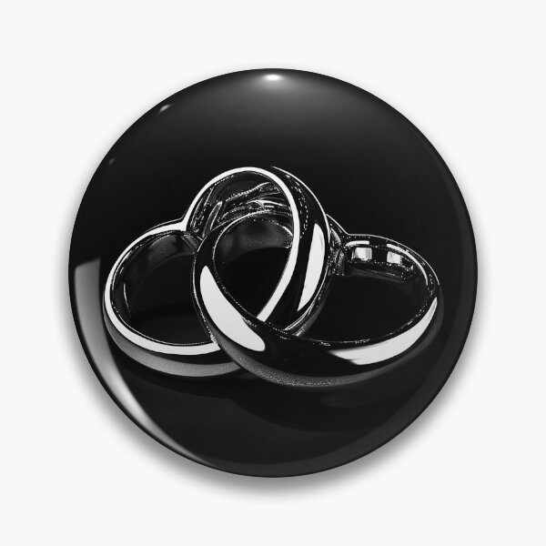 Item preview, Interlocking Wedding Rings Eternal Love and Marriage Black and White Art designed and sold by inkoutninja.