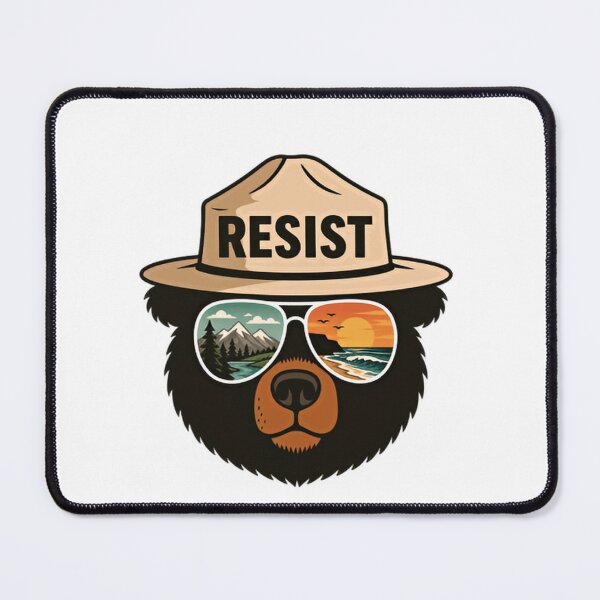 Item preview, Resist Park Ranger Bear National Park Conservation Environmentalist designed and sold by SkeletonsDanger.