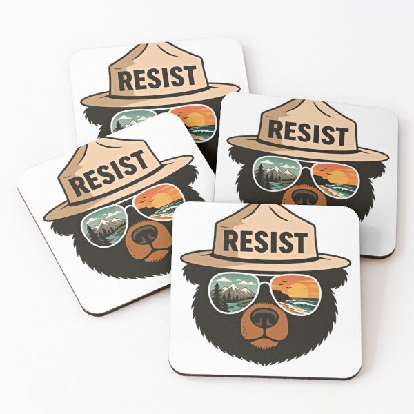 Item preview, Resist Park Ranger Bear National Park Conservation Environmentalist designed and sold by SkeletonsDanger.
