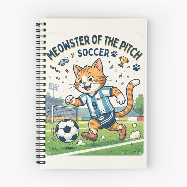 Item preview, Meowster of the Pitch Soccer Cat - Cute Vintage Footballer Cat Lover Gift designed and sold by PetalsPaws.