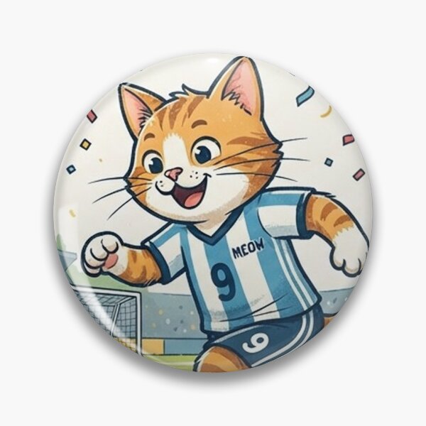 Item preview, Meowster of the Pitch Soccer Cat - Cute Vintage Footballer Cat Lover Gift designed and sold by PetalsPaws.