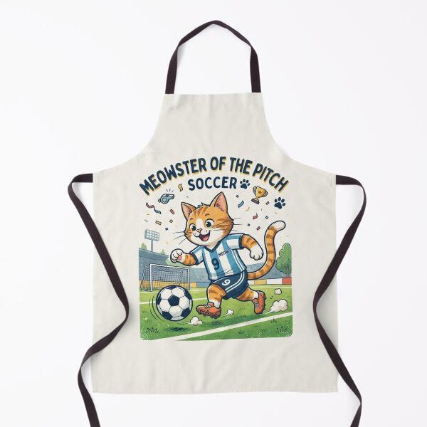 Item preview, Meowster of the Pitch Soccer Cat - Cute Vintage Footballer Cat Lover Gift designed and sold by PetalsPaws.