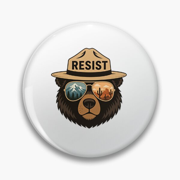 Item preview, Resist Ranger Bear Environmental Activist Conservation Nature Lover designed and sold by SkeletonsDanger.