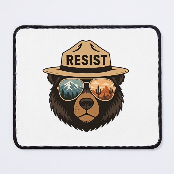 Item preview, Resist Ranger Bear Environmental Activist Conservation Nature Lover designed and sold by SkeletonsDanger.