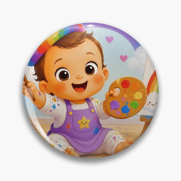 Item preview, A I BABY ARTIST WITH RAINBOWS designed and sold by DeniseFFulmer12.