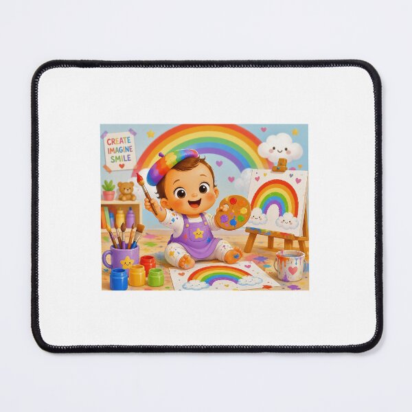 Item preview, A I BABY ARTIST WITH RAINBOWS designed and sold by DeniseFFulmer12.