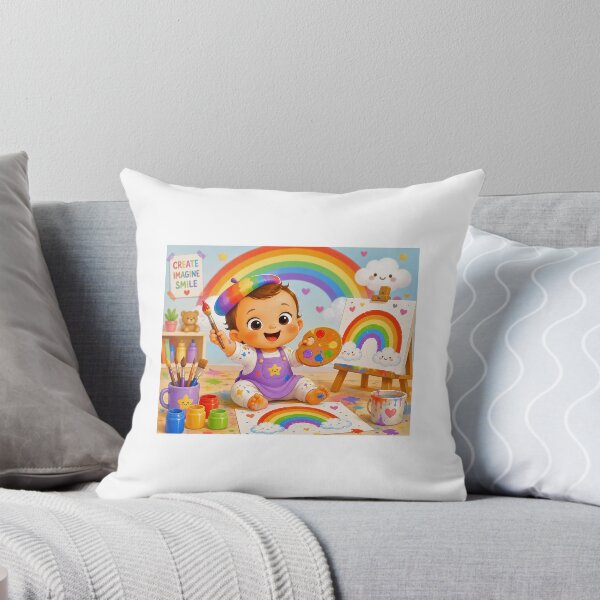 Item preview, A I BABY ARTIST WITH RAINBOWS designed and sold by DeniseFFulmer12.