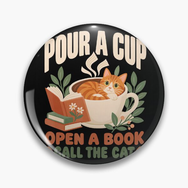 Item preview, Pour a Cup Open a Book Call the Cat designed and sold by NoeValdric.