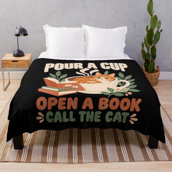 Item preview, Pour a Cup Open a Book Call the Cat designed and sold by NoeValdric.