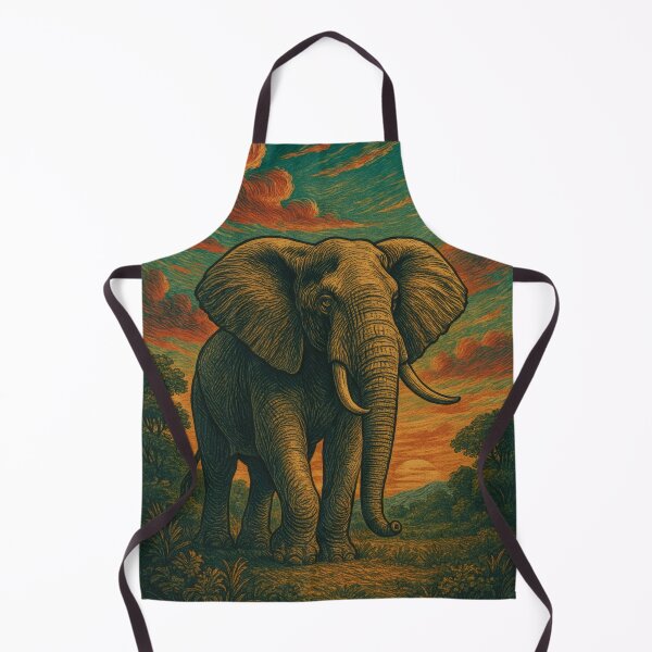Item preview, Majestic Elephant Vintage Poster Illustration | Retro Wildlife Art | Powerful African Animal Design | Rustic Nature Wall Decor designed and sold by PaintedPixels01.