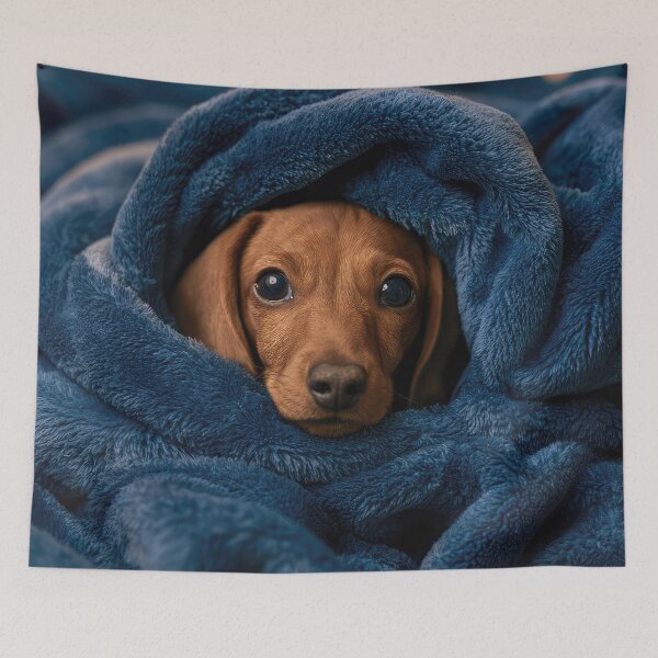 Item preview, Dachshund in Blanket 01 designed and sold by Elisabeth Lucas.