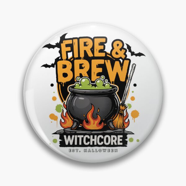 Item preview, Fire & Brew Cauldron T-Shirt | Witchcore Halloween Graphic Tee v15 designed and sold by DarylWelsh2024.