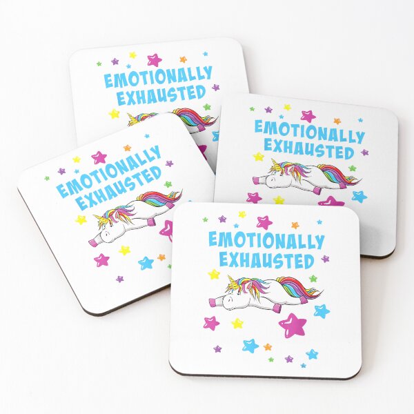 Item preview, Emotionally Exhausted Tired Unicorn with Stars T-Shirt designed and sold by KTY-NUSS.